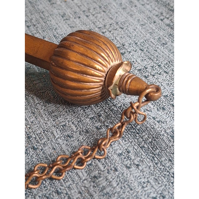 Museum Specimen Antique Brass Torah Pointer Heavy 141g Yad 19th C European Judaica For Sale - Image 11 of 15