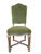 Chairs in Lacquered and Gilded Wood with Green Velvet Upholstery, 1940s, Set of 2 For Sale - Image 3 of 18
