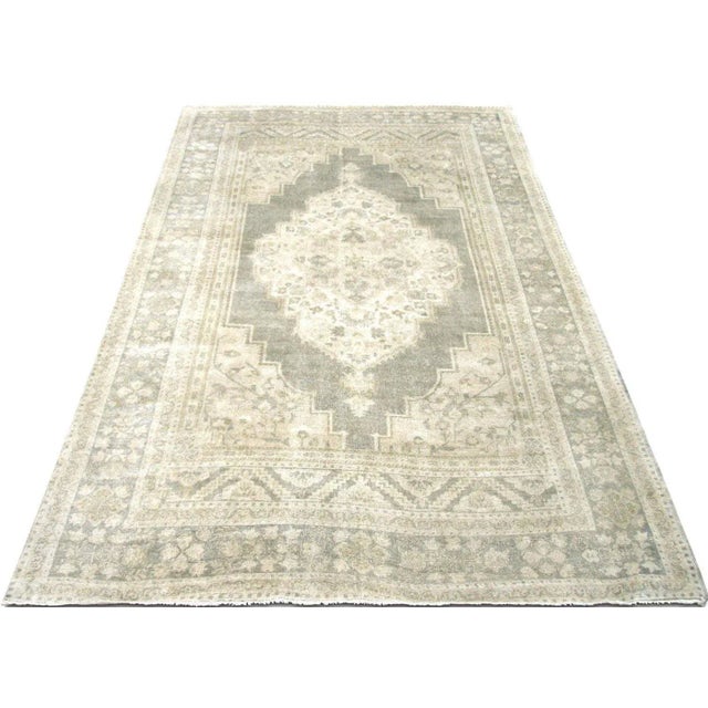 1950s 1950s Turkish Oushak Rug For Sale - Image 5 of 7