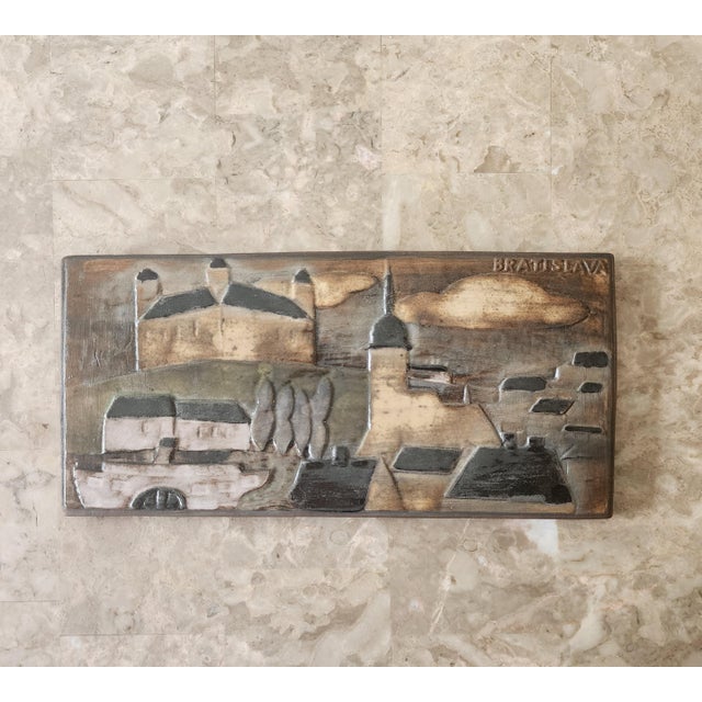 Ceramic Keramo Vršovice Bratislava Terracotta Brutalistic Wall Plaque Art For Sale - Image 7 of 15