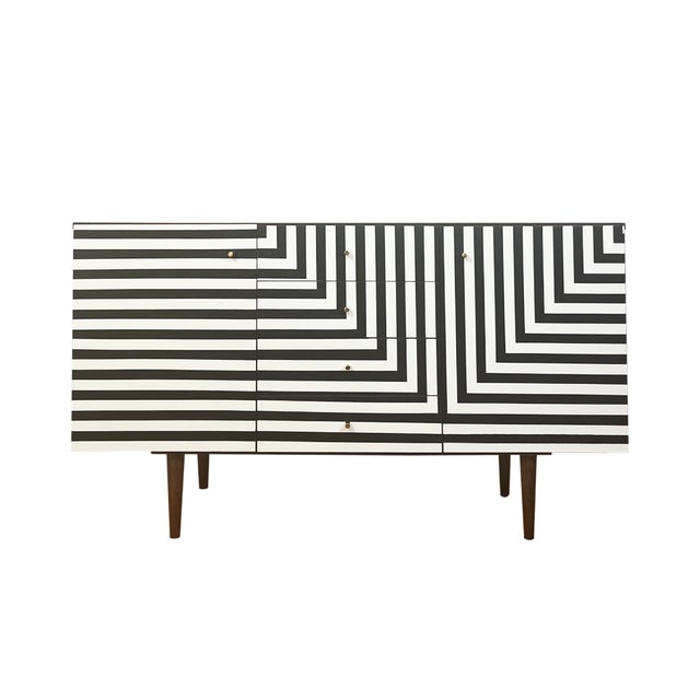 Vintage Sideboard with Op Art Motif, Poland, 1972 For Sale - Image 13 of 13