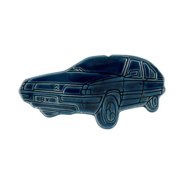 Blue Vintage Citroën Bx Blue Ceramic Ashtray Catchall Dish For Sale - Image 8 of 8