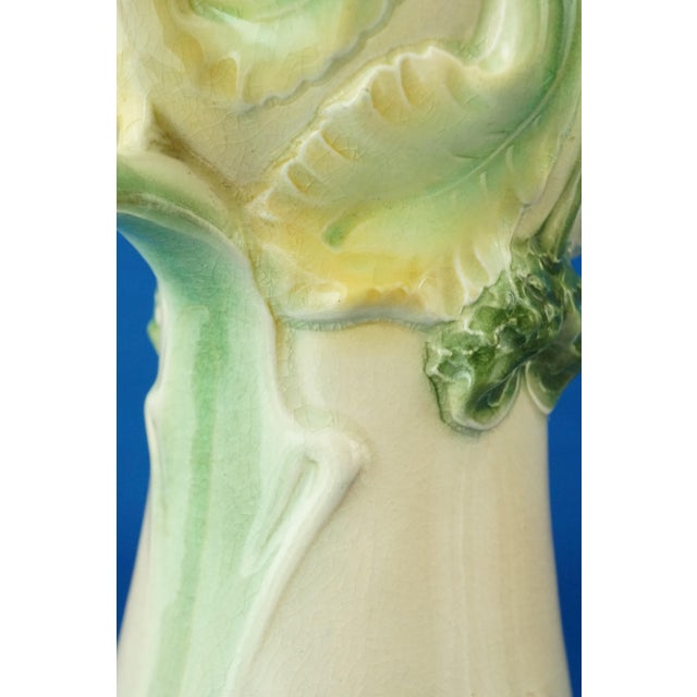 Art Nouveau Ceramic Slip Vases from Sceaux / Sarreguemines, France, Late 1800s, Set of 2 For Sale - Image 16 of 18