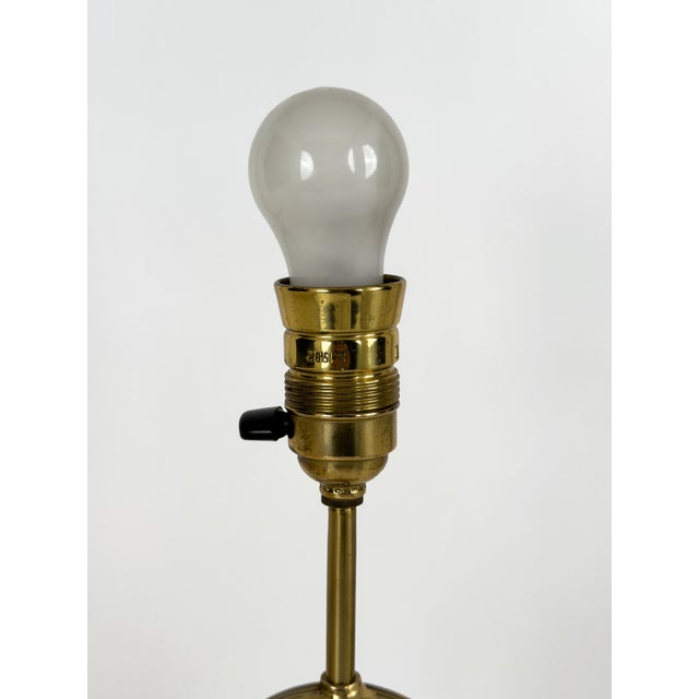 Art Deco Sculptural Brass Table Lamp with Female Figure, Sweden, 1940s For Sale - Image 6 of 9