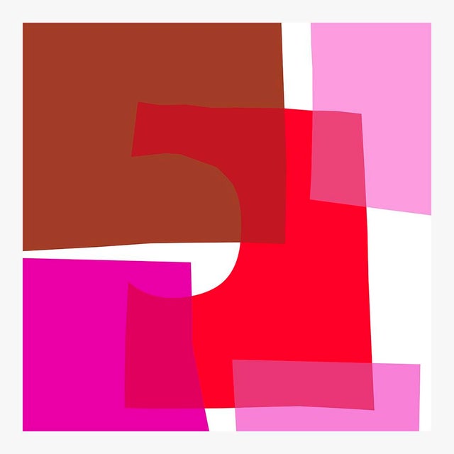 Mid-Century Modern Pink and Chocolate Fine Art Print 38 1/2" X 51" by Liz Roache For Sale - Image 3 of 6