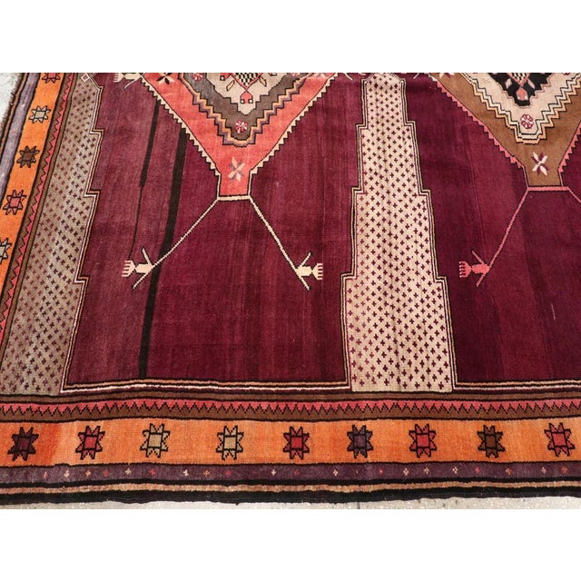 Mid 20th Century Galerie Shabab Collection Mid-20th Century Handmade Turkish Tribal Long & Narrow Room Size Carpet For Sale - Image 5 of 7