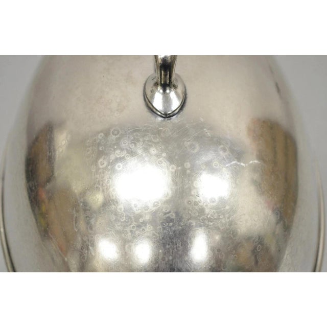 Silver Antique Lexington Silver Plated Edwardian Oval Small Serving Platter Lid Dome For Sale - Image 8 of 11