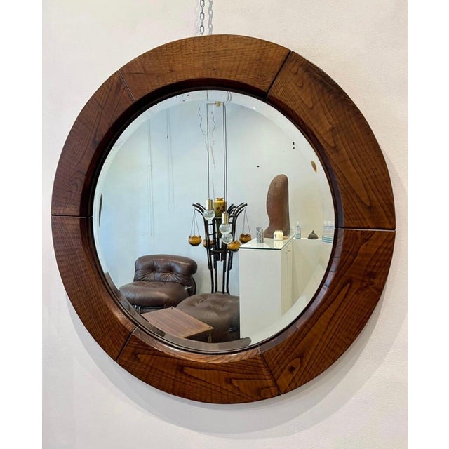 Round Mirror attributed to Giuseppe Rivadossi, Italy, 1970s For Sale - Image 4 of 7