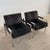 Thayer Coggin 1970s Milo Baughman for Thayer Coggin Upholstered Flat Bar Chrome Lounge Chairs - Set of 2 For Sale - Image 4 of 11