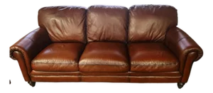 Natuzzi Maturità Model 1855 Italian Cognac Leather Sofa – Made in Italy