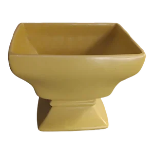 1980s McCoy Yellow Celadon Glaze Planter