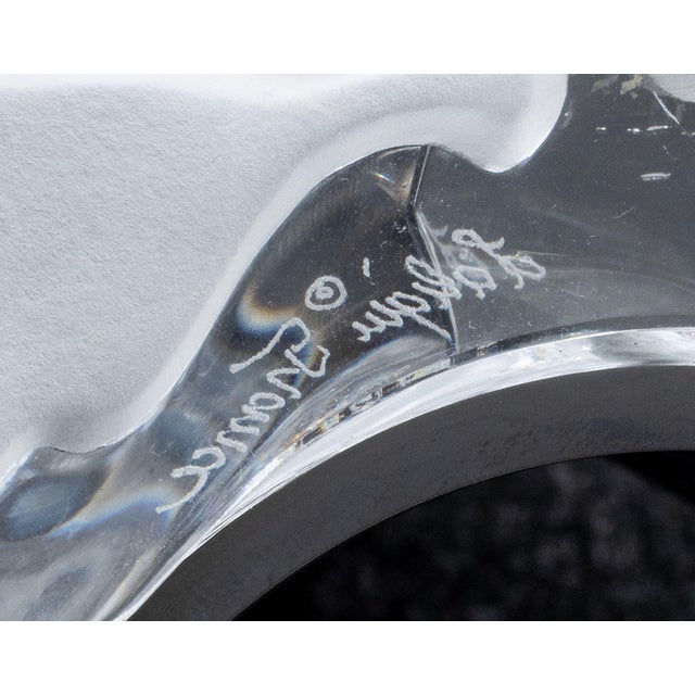 Pair of Lalique Crystal and Chrome "Champs Elysees" Wall Sconces For Sale - Image 12 of 13