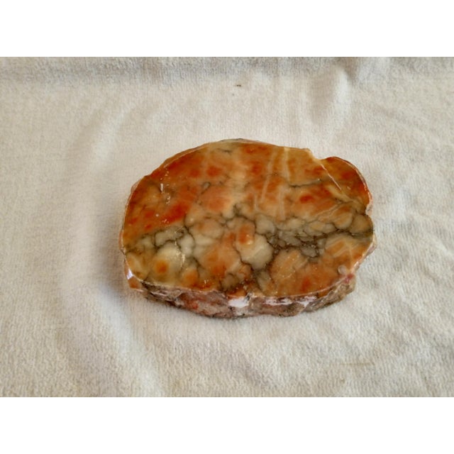 Mid 20th Century Vintage Granite Orange Ashtray For Sale - Image 5 of 5
