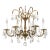 Antique 6 Arm Absolutely Fabulous Brass Cut Lead Glass Crystal Chandelier For Sale