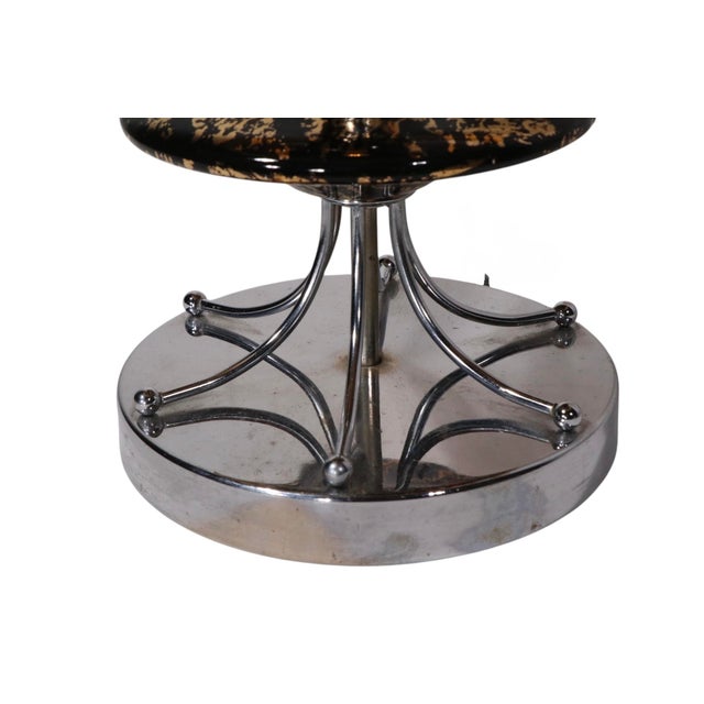 Mid 20th Century 1950's Mid Century Table Lamp With Original Three Tier Fiberglass Shade For Sale - Image 5 of 15