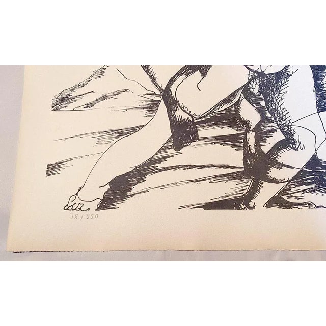 Ossip Zadkine - The Labors of Hercules - Fight against Hippolyte, queen of the Amazons Original lithograph on wove paper...