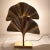 Pair of Ginkgo Brass Table Lamps, Mid Century Modern Italy For Sale - Image 4 of 12