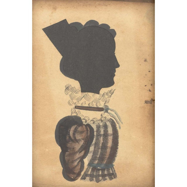 American Puffy Sleeve Artist, Etc. Silhouettes, 19th Century, 2 For Sale - Image 3 of 10