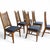 Set of Six Restored Mid-Century Oak Slat-Back Dining Chairs, Walnut For Sale - Image 9 of 18