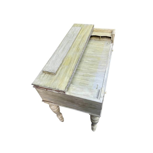 Hekman Furniture Hekman Green Painted Spinet Writer's Desk For Sale - Image 4 of 11