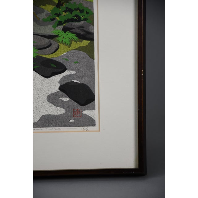 Masao Ido, Ryokufu, 1991, Woodblock Print, Framed For Sale - Image 3 of 5