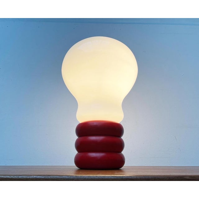 A rare item for lighting collectors and design lovers. A giant bulb based on a design by the well-known lighting designer...