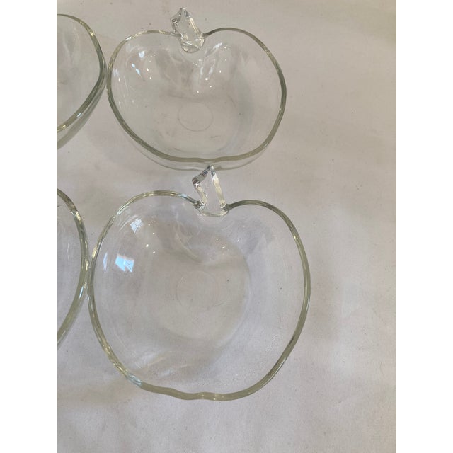 Anchor Hocking Vintage Anchor Hocking Clear Glass Apple Bowls, Set of 6 For Sale - Image 4 of 11
