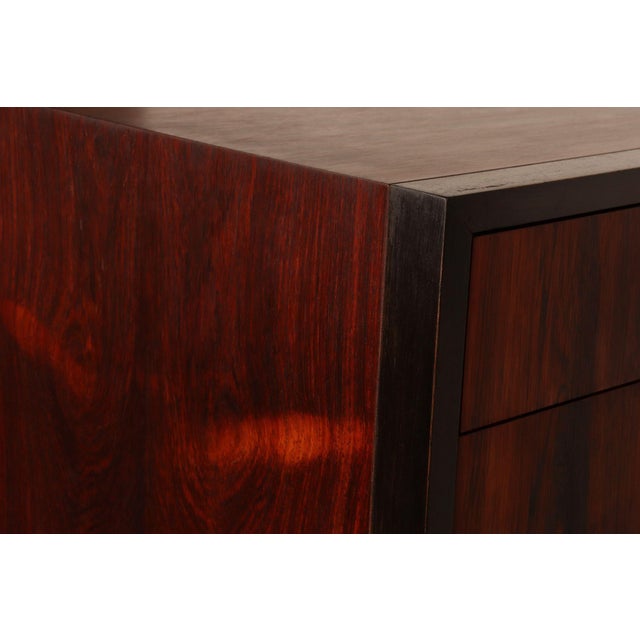 Vintage Six-Drawer Rosewood and Mahogany Highboy Chest Dresser by Harvey Probber For Sale - Image 15 of 18