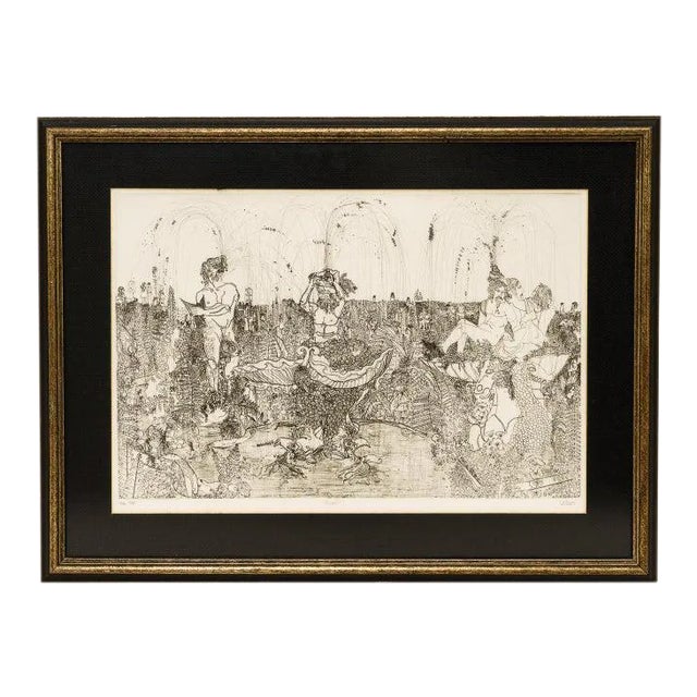 Viintage "Tivoli" by Urban 19/50 1969 Engraving For Sale