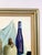Vintage Original Oil Painting Still Life Bottles Jugs, Framed Art, Canvas, Blue For Sale - Image 9 of 11