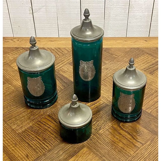 Toiletry Bottles from Etain À La Rose, 1970s, Set of 4 For Sale - Image 4 of 9