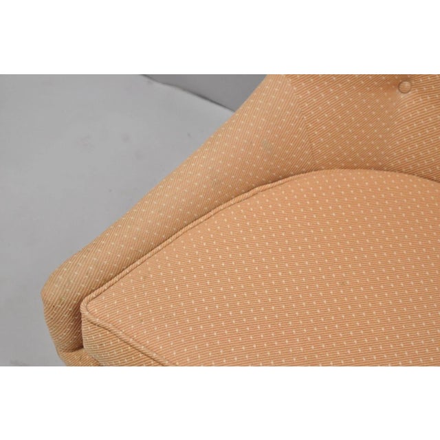 Orange Mid Century Modern Walnut Lounge Chair Attr. T H Robsjohn Gibbings for Widdicomb For Sale - Image 8 of 18