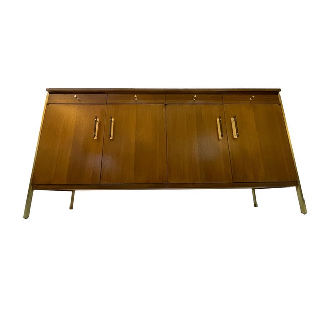 Paul McCobb for Calvin Group Mid-Century Ribbon Mahogany Credenza, 1960s For Sale - Image 11 of 15