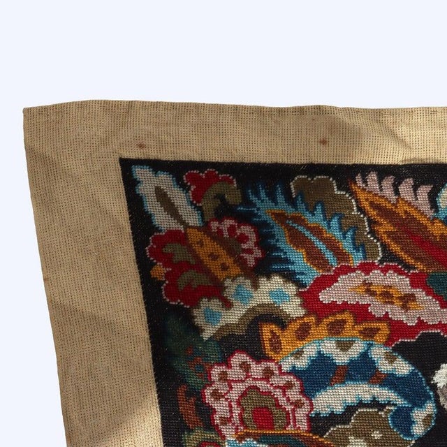 Antique Louis XIII Pictorial Needlepoint Tapestry 19thC For Sale - Image 6 of 7