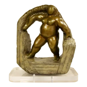 1990s "Duchess Nude" Bronze Table Sculpture by Jerry Soble