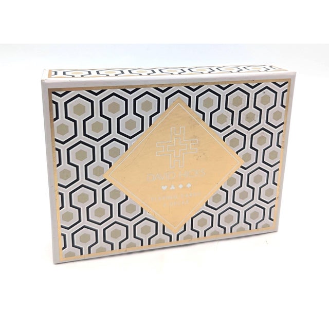 Offered is a contemporary set of 2 decks of playing cards bearing a pattern designed by David Hicks and marketed by...