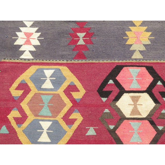 Vintage Turkish Boho Kilim Area Rugs For Sale - Image 9 of 11