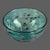 Contemporary Vintage Lenox Hand Blown Art Glass Teal Retro Fleck Splatter Bowl For Sale - Image 3 of 7