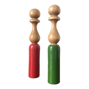 Pair of Vintage French Skittles Pins