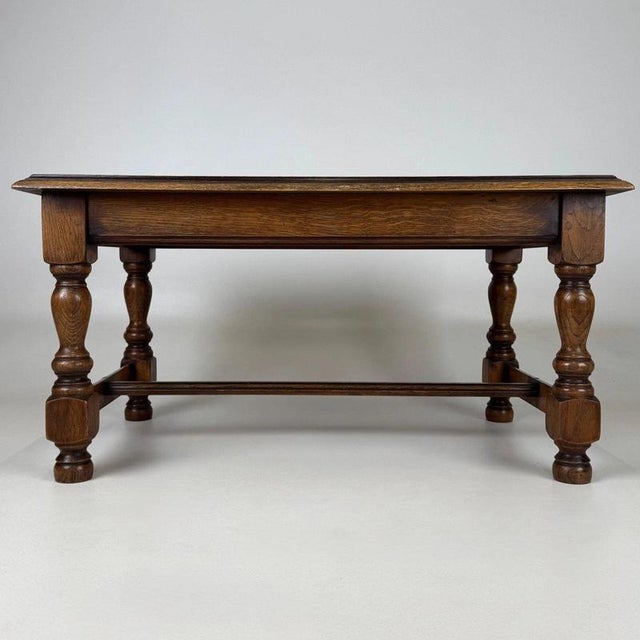 Antique English Oak Coffee Table For Sale - Image 6 of 11