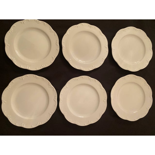 Vintage Rosenthal Classic Rose White Monbijou Bread, Dessert, Appetizer- Set of 6 Plates Mint Condition For Sale - Image 9 of 12