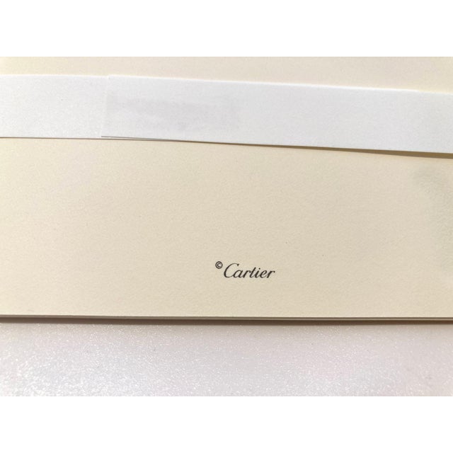 Paper Cartier Paris Panther Design Card and Envelope Luxury Set Desk Stationery For Sale - Image 7 of 10