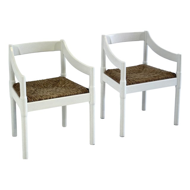 Vintage Carimate Chairs by Vico Magistretti, 1970s, Set of 2 For Sale