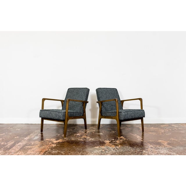 Wood Large Mid-Century Armchair in Black, 1960s For Sale - Image 7 of 15