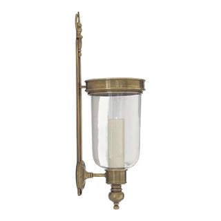 Visual Comfort Large Georgian Hurricane Candle Holder Sconces For Sale