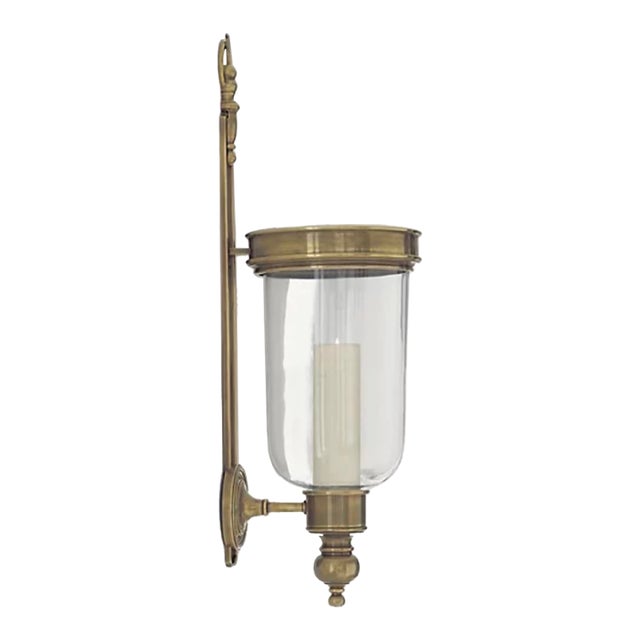 Visual Comfort Large Georgian Hurricane Candle Holder Sconces For Sale