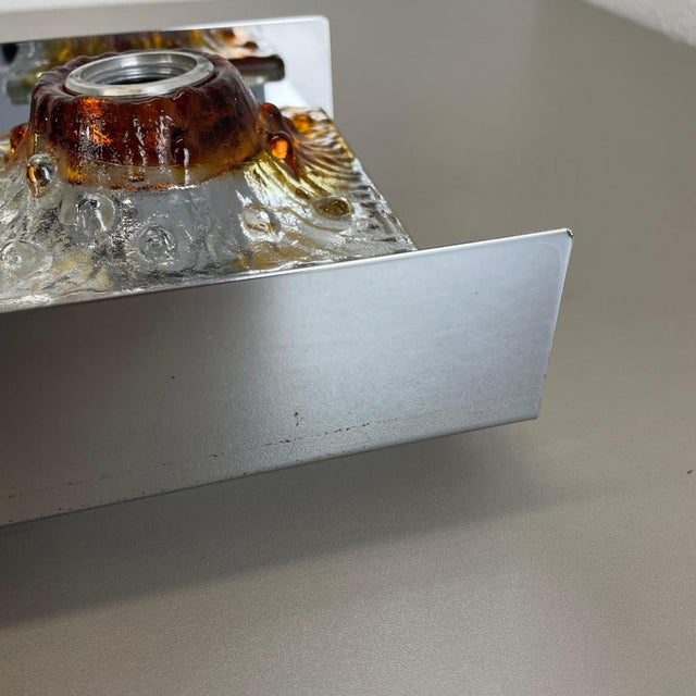 Murano Glass and Chrome Metal Wall Lights from Mazzega, Italy, 1970s, Set of 2 For Sale - Image 14 of 18