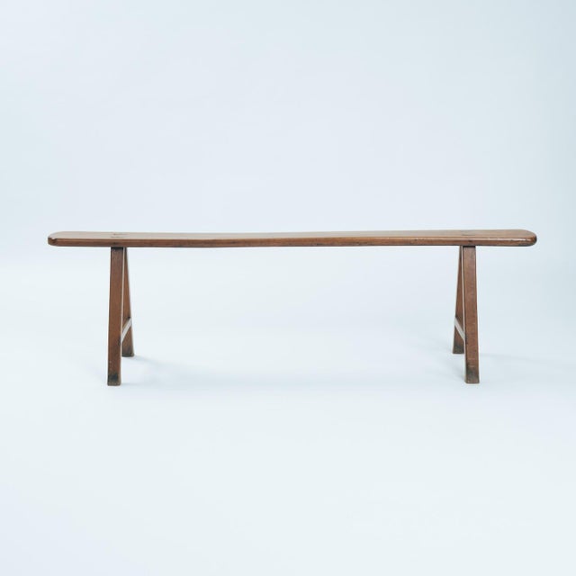French Art Deco Style Bench in Oak, 1930s For Sale - Image 17 of 17