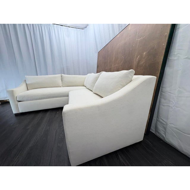 Rh Belgian Classic Slope Arm Left-Arm Bench-Cushion L-Sectional For Sale - Image 13 of 18