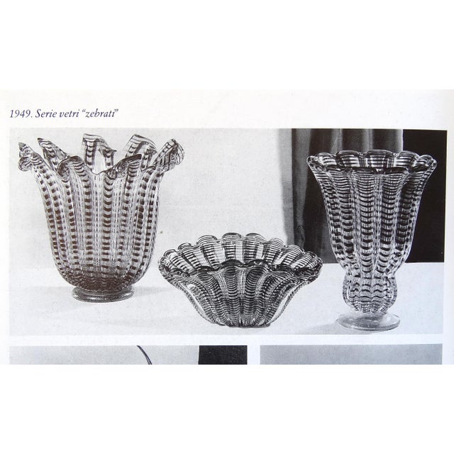 Murano Barovier Toso Vintage Purple Swirl Gold Flecks Italian Art Glass Decorative Ribbed Seashell Ashtray Bowl For Sale - Image 9 of 9